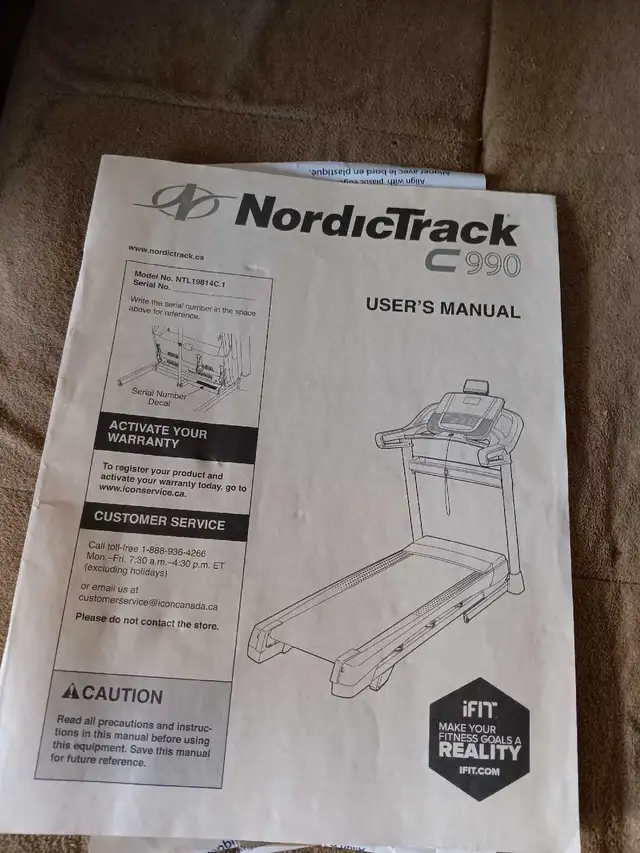 Nordic track 990 tread mill