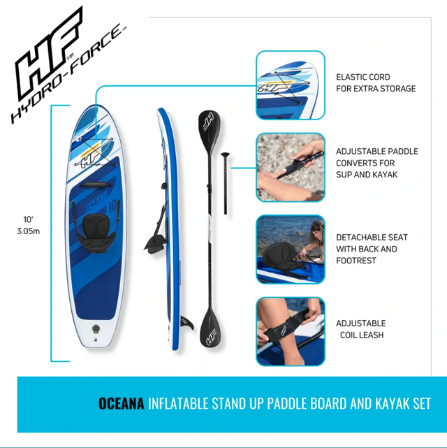 765465 - Bestway Hydro-Force Inflatable Stand Up Paddle Board/Ka