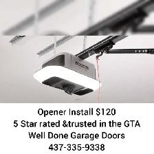 Sale $120 Opener Installation Garage Doors