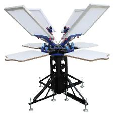4 Color 4 Station Screen Press Printer with Shirt Pallet 006526