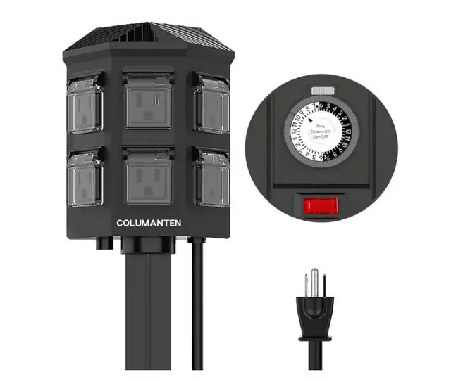 Brand New Outdoor Power Stake Timer Outlets For Sale