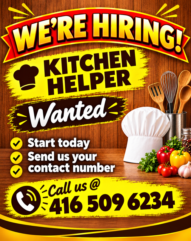 Kitchen Helper(Urgent)