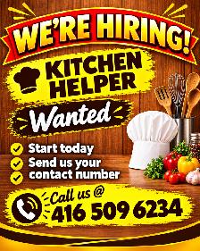 Kitchen Helper(Urgent)