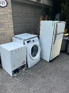 Free old appliance and metal pick ups