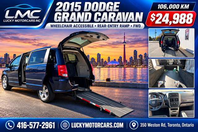 2015 Dodge Grand Caravan MOBILITY WHEELCHAIR ACCESSIBLE VAN-ON