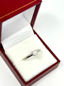 14k WG Classic Effy Diamond Solitaire  Ring - Photo 3