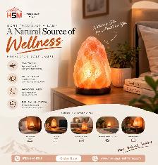 Natural Himalayan Pink Salt Lamp – Warm Glow & Home Decor