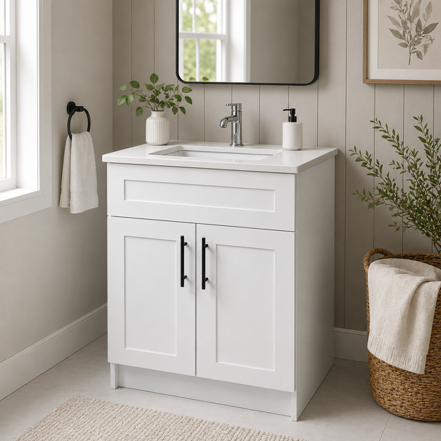 24' Bathroom Vanity with Top & Sink – $199 | IN STOCKDescriptio
