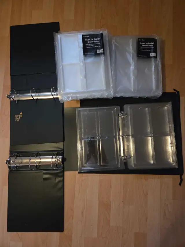 PSA,BECKET,SGC,KSA,TGA graded card pages c/w binders