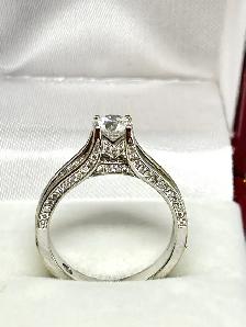 14k W/G Charm Diamond Ring - Photo 2