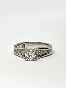 14k W/G Charm Diamond Ring - Photo 3