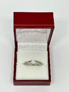 14k W/G Charm Diamond Ring - Photo 4