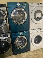 Laveuse sécheuse frontales vertes aqua LG ( remis a neuf )
