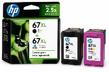 HP 67XL NEW Black & Tri-Color Ink Cartridge Combo Pack