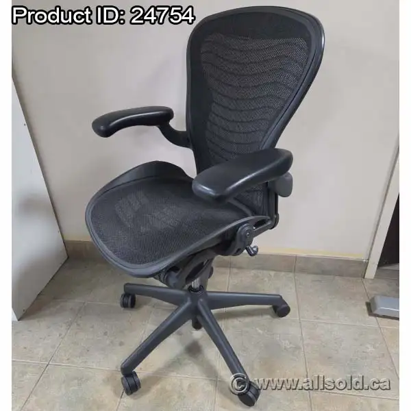 Herman Miller Aeron 'B' Size Ergonomic Task Chair, Soft Armpads