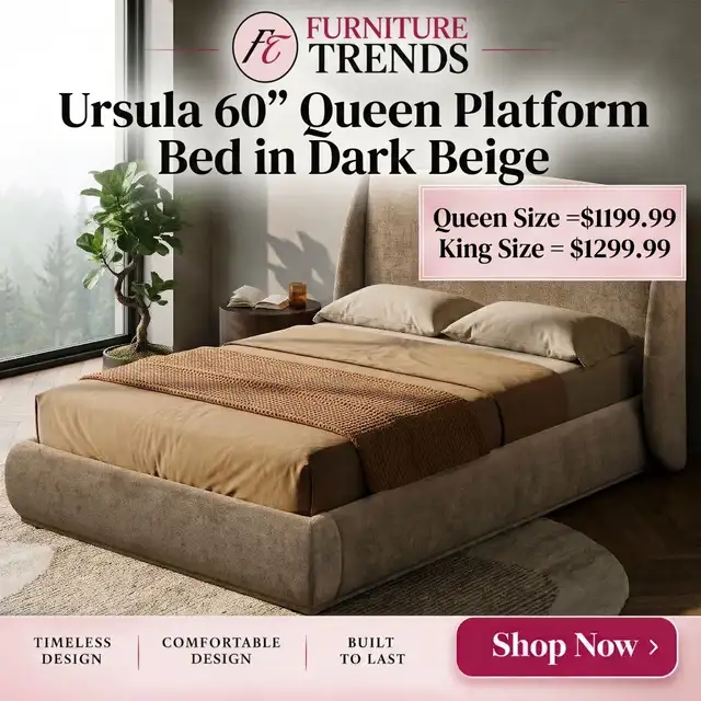 Furniture Trends Ursula Queen Platform Bed