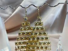 10K Gold Flat Chandelier Earrings - Photo 6