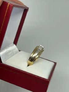 10k Men’s  Vintage three-stone / trilogy Diamond Ring - Photo 7
