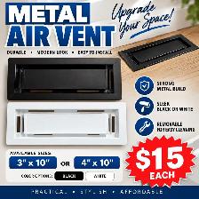 4x10 & 3x10  metal air vent $15/ea