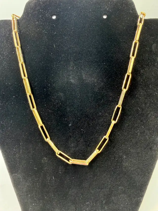 Women's Michael Hill 10K Gold Paperclip Chain~18'