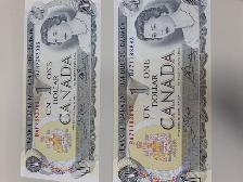 2BILLETS NEUFS CINQUANTENAIRES DE $1.00CH D'ANNÉE 1973: $200.00 - Photo 2