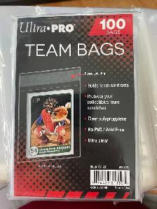 Trading Card Resealable Team Bags 100 per Package