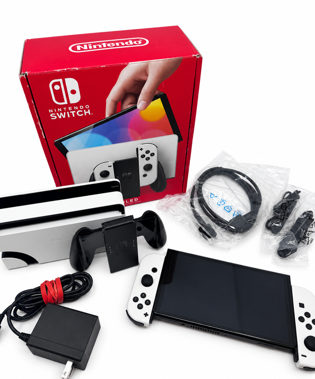 Nintendo Switch OLED Model 64GB White Joy-Con Console $329