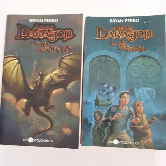 2LIVRES NEUFS ADO DE BRYAN PERRO LA CLÉ DE BRAHA LA FIN: $5.00CH
