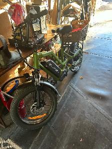 Blue Tron electric cargo bicycle for sale . Low mileage
