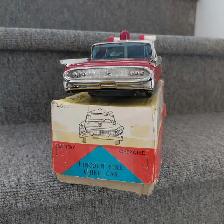 Voiture tôle antique Bandai Lincoln Fire Chief Japon   boîte - Photo 5