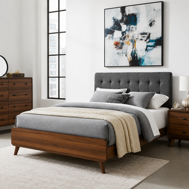 Brand New - Wally Queen Bed Frame - $99-Tax Included
