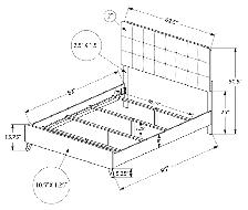 Brand New - Wally Queen Bed Frame - $99-Tax Included - Photo 2
