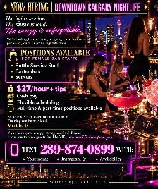 Hiring Female Bar Staffs !