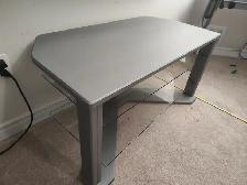Modern TV Stand / Media Console with Glass Shelves - 44' Wide - Photo 4