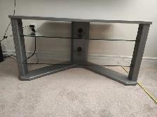 Modern TV Stand / Media Console with Glass Shelves - 44' Wide - Photo 5