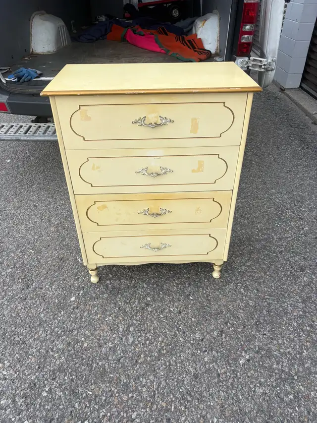 Free delivery used Vintage french provincial Cream  Dresser
