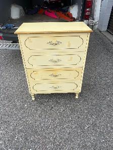 Free delivery used Vintage french provincial Cream  Dresser