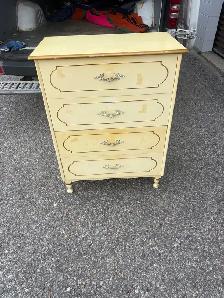 Free delivery used Vintage french provincial Cream  Dresser - Photo 4