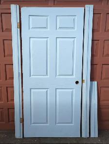 36' Interior 6 Panel Hollow Core Door with Jambs
