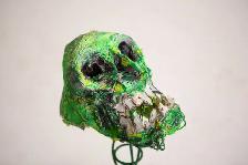Tête verte en papier sculpté pour l'Halloween, La tête verte - Photo 2