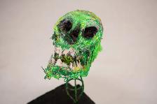 Tête verte en papier sculpté pour l'Halloween, La tête verte - Photo 3
