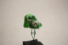 Tête verte en papier sculpté pour l'Halloween, La tête verte - Photo 4