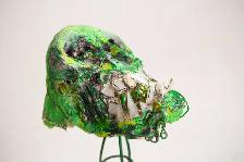 Tête verte en papier sculpté pour l'Halloween, La tête verte - Photo 5