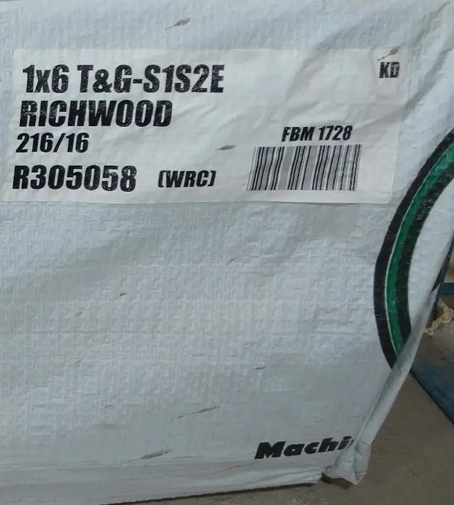1x6 Western Red Cedar CHEAP Tongue & Groove STK