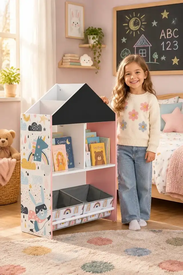 Brand New Kids House-Shaped with Storage Bin Special $49