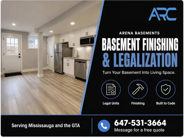 Basement Finishing and Legalization in Mississauga, Arena Baseme