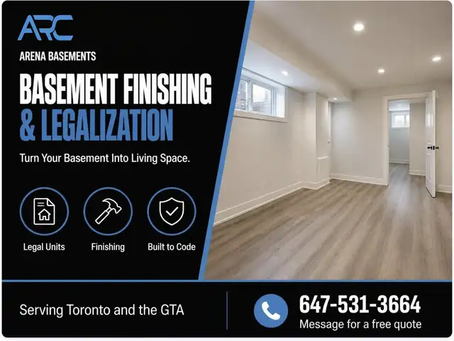 Basement Apartments and Finishing in Toronto, Arena Basements