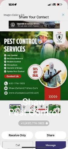 Pest Control Solution in Brampton, Milton ,GTA,50% o