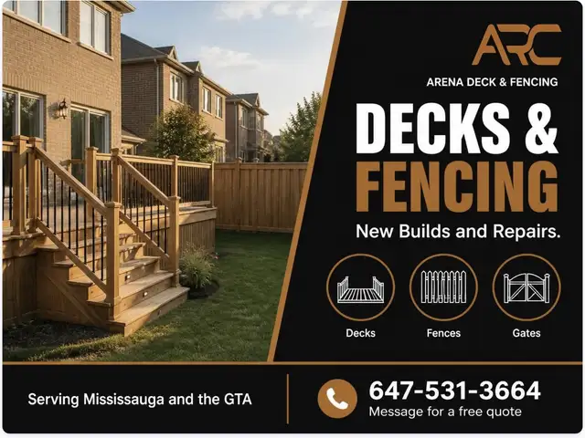 Mississauga Deck Builder and Fence Installer, Arena