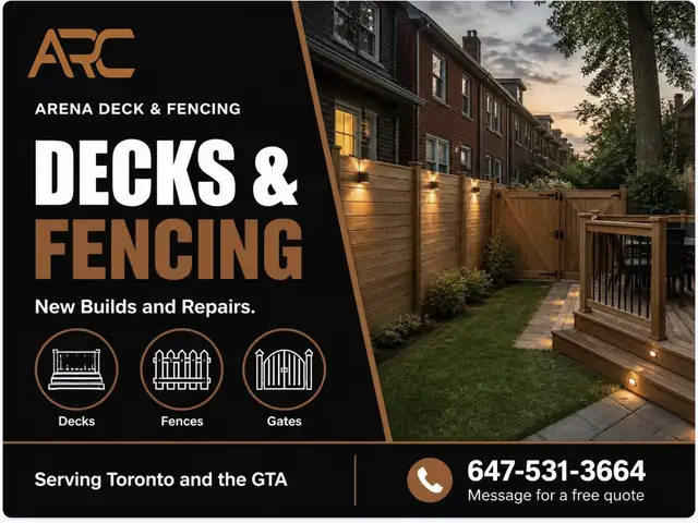 Toronto Decks and Fence Replacement, Arena Deck & Fencing